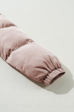Load image into Gallery viewer, Apricot Pink Full Zipper Quilted Puffer Jacket