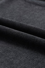 Load image into Gallery viewer, Pink Solid Ribbed Round Neck Pullover Sweatshirt