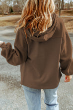 Load image into Gallery viewer, Green Flap Pockets Bishop Sleeve Zip Up Hoodie Jacket