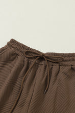 Load image into Gallery viewer, Gray Textured Loose Fit T Shirt & Drawstring Pants Set