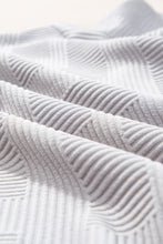 Load image into Gallery viewer, Sail Blue Solid Textured Collared V Neck Top and Wide Leg Pants Set