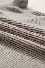 Load image into Gallery viewer, Pale Khaki Button Strappy V Neck Plain Ribbed Tee