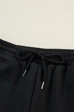 Load image into Gallery viewer, Dark Green Textured Ruffle Summer Top and Drawstring Pants Set