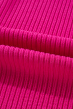 Load image into Gallery viewer, Pink Patch Pocket Ribbed Knit Short Sleeve Sweater