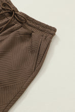 Load image into Gallery viewer, Gray Textured Loose Fit T Shirt & Drawstring Pants Set