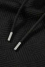 Load image into Gallery viewer, Black Plus Ruffled Sleeve Quarter Zip Top & Wide Leg Pants Set