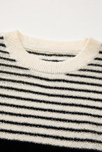 Load image into Gallery viewer, Black White Striped Sleeveless Knit Top