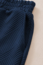 Load image into Gallery viewer, Sail Blue Solid Textured Collared V Neck Top and Wide Leg Pants Set