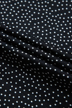 Load image into Gallery viewer, Black Plus Size Leopard Print Frill Notch V Neck Blouse