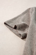 Load image into Gallery viewer, Pale Khaki Button Strappy V Neck Plain Ribbed Tee