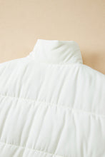 Load image into Gallery viewer, Black Solid Zipper Stand Neck Oversized Puffer Vest