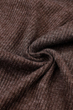 Load image into Gallery viewer, Black Ribbed Henley Shirt and Wide Leg Pants Loungewear Set