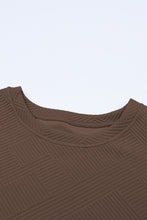 Load image into Gallery viewer, Gray Textured Loose Fit T Shirt & Drawstring Pants Set
