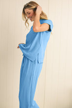 Load image into Gallery viewer, Wild Wind Solid Corded Short Sleeve T Shirt and Wide Leg Pants Set