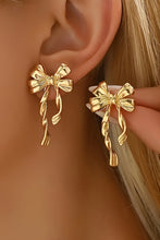 Load image into Gallery viewer, Gold Elegant Bow Stud Earrings