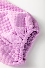 Load image into Gallery viewer, White Solid Textured O Neck Puff Sleeve Blouse