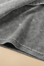 Load image into Gallery viewer, Light Grey Mineral Wash Drop Sleeve Patchwork Plus Size Tee