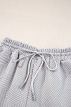 Load image into Gallery viewer, Sail Blue Solid Textured Collared V Neck Top and Wide Leg Pants Set