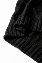 Load image into Gallery viewer, Black Satin Bowknot Cable Knit Top