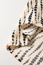 Load image into Gallery viewer, Apricot Abstract Print Puff Sleeve Smocked Cuffs Blouse