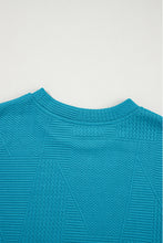 Load image into Gallery viewer, Dark Green Textured Ruffle Summer Top and Drawstring Pants Set