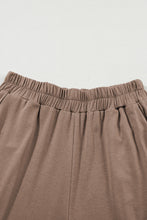 Load image into Gallery viewer, Smoke Gray Solid Color T-Shirt and Wide Leg Pants Set