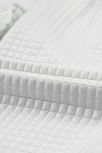 Load image into Gallery viewer, White Lattice Textured Cropped Tee and Jogger Pants Set