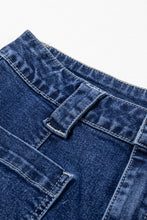 Load image into Gallery viewer, Sail Blue Wide Leg Pocketed High Waist Jeans

