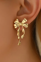 Load image into Gallery viewer, Gold Elegant Bow Stud Earrings

