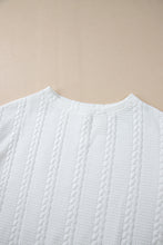 Load image into Gallery viewer, White Textured Loose Plus Size Long Sleeve Top
