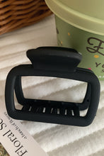 Load image into Gallery viewer, Black Square Frosted Rectangle Hair Clip
