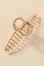 Load image into Gallery viewer, Gold Twist Loop Large Hair Claw Clip
