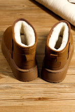 Load image into Gallery viewer, Chestnut Faux Fur Lined Suede Ankle Snow Boots
