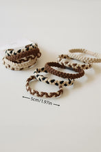 Load image into Gallery viewer, Khaki 5Pcs Braided Elastic Hairband
