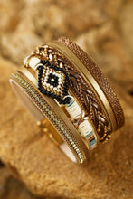 Load image into Gallery viewer, Multicolour Rhinestone Beaded Magnetic Buckle Bracelet

