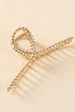 Load image into Gallery viewer, Gold Twist Loop Large Hair Claw Clip
