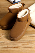 Load image into Gallery viewer, Chestnut Faux Fur Lined Suede Ankle Snow Boots
