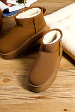 Load image into Gallery viewer, Chestnut Faux Fur Lined Suede Ankle Snow Boots
